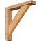 Ekena Millwork Traditional Block Smooth Bracket w/ Offset Brace, Western Red Cedar, 3 1/2"W x 18"D x 18"H BKT0402X18X18TRA05SWR - alternate 1